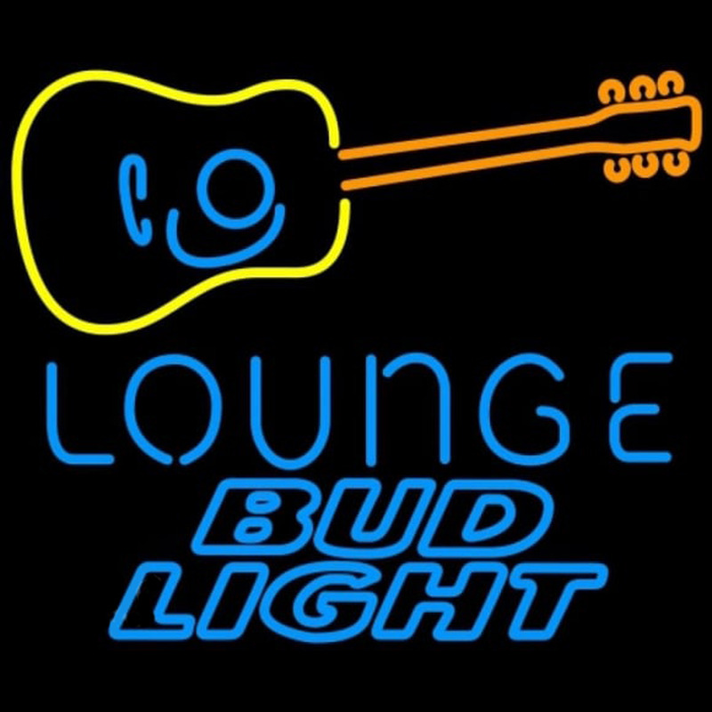 Bud Light Guitar Lounge Beer Sign Neontábla
