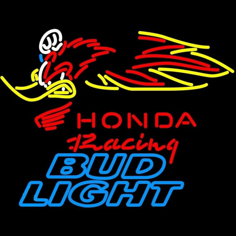 Bud Light Honda Racing Woody Woodpecker Crf 250450 Beer Sign Neontábla