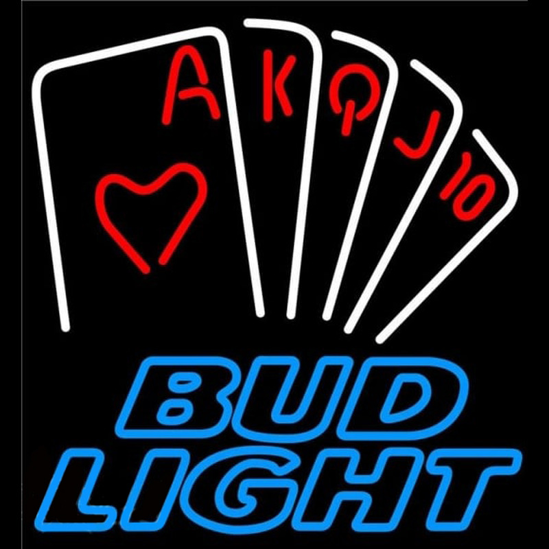 Bud Light Poker Series Beer Sign Neontábla