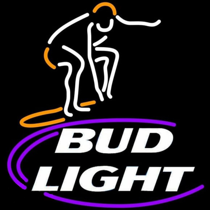 Bud Light Surfer Beer Sign Neontábla