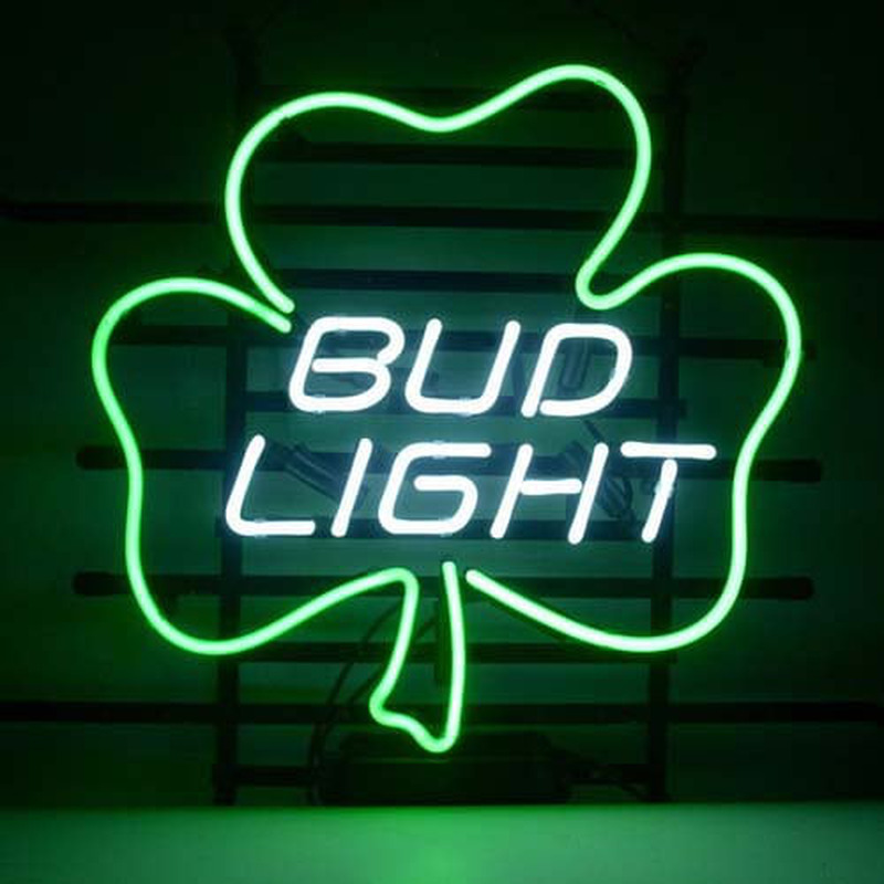 Bud Lucky Shamrock Sör Kocsma Nyitva Neontábla