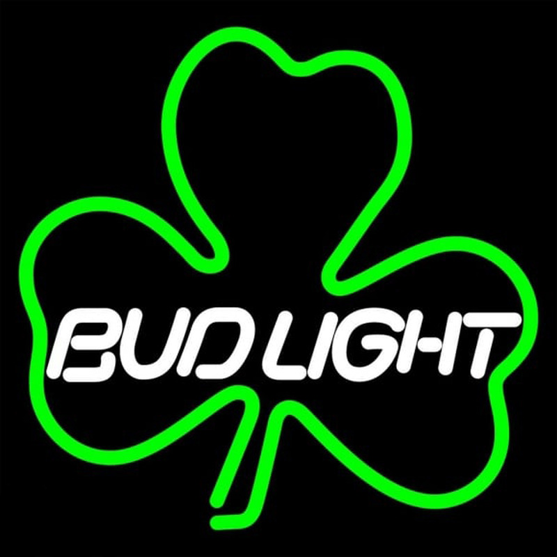 Budlight Green Clover Beer Sign Neontábla