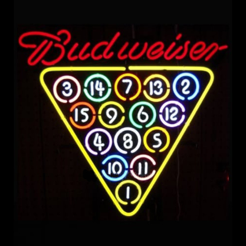 Budweiser 15 Ball Rack Neontábla