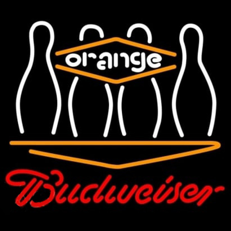 Budweiser Bowling Orange Neontábla