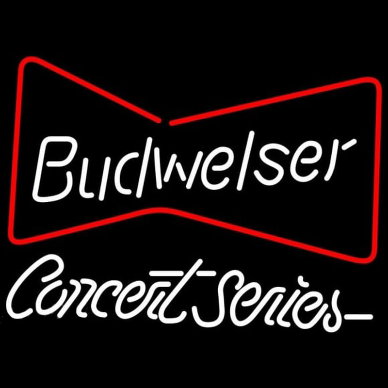 Budweiser Bowtie Concert Series Beer Sign Neontábla