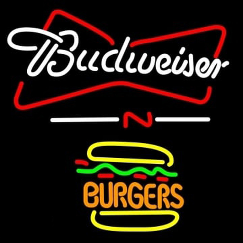 Budweiser Burgers Neontábla