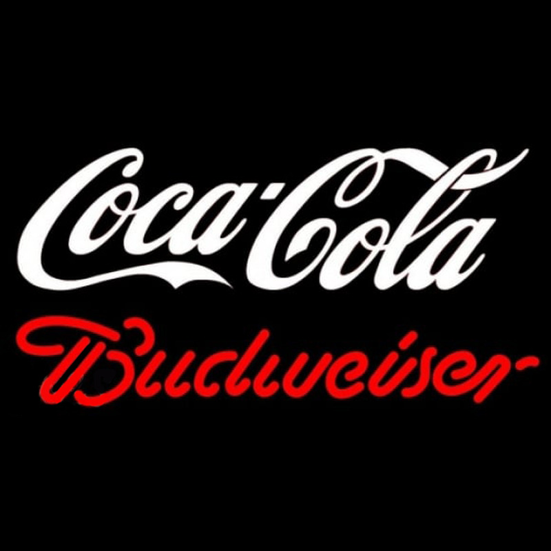 Budweiser Coca Cola White Beer Sign Neontábla