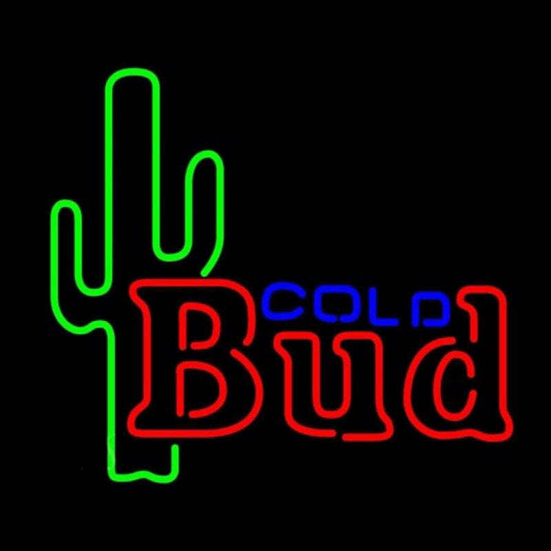 Budweiser Cold Cactus Beer Sign Neontábla