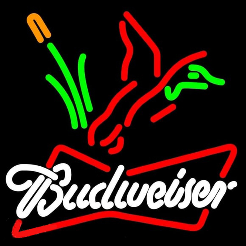 Budweiser Collectible Duck Hunting Beer Sign Neontábla