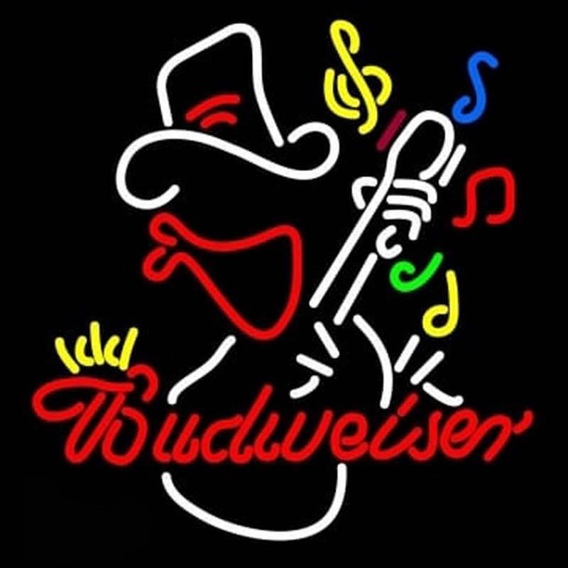 Budweiser Cowboy Guitar Neontábla