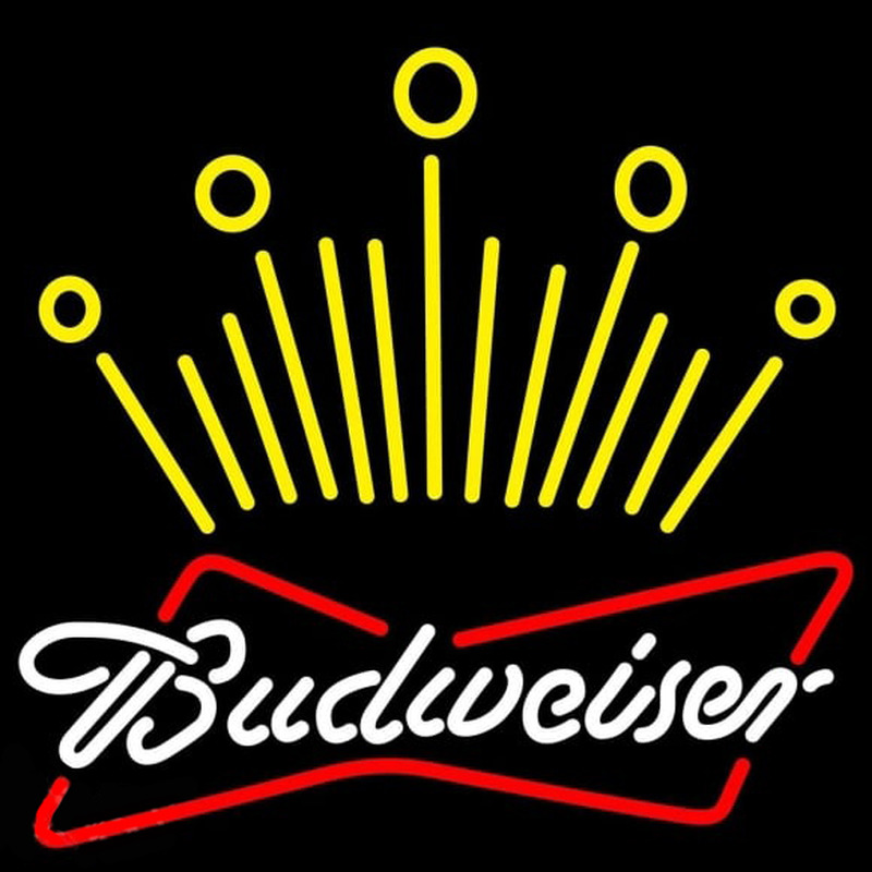 Budweiser Crown Beer Sign Neontábla