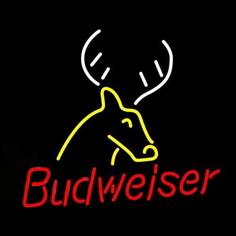Budweiser Deer Beer Sign Neontábla