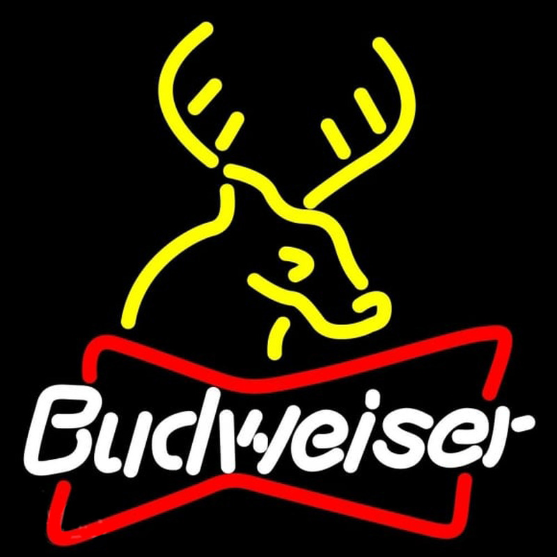 Budweiser Deer Beer Sign Neontábla