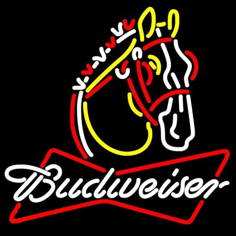 Budweiser Horse Beer Sign Neontábla