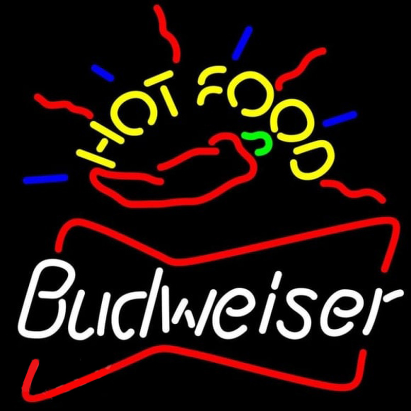 Budweiser Hot Food Beer Sign Neontábla