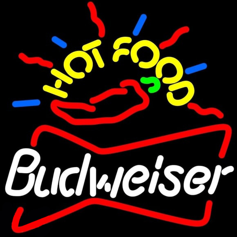 Budweiser Hot Food Beer Sign Neontábla
