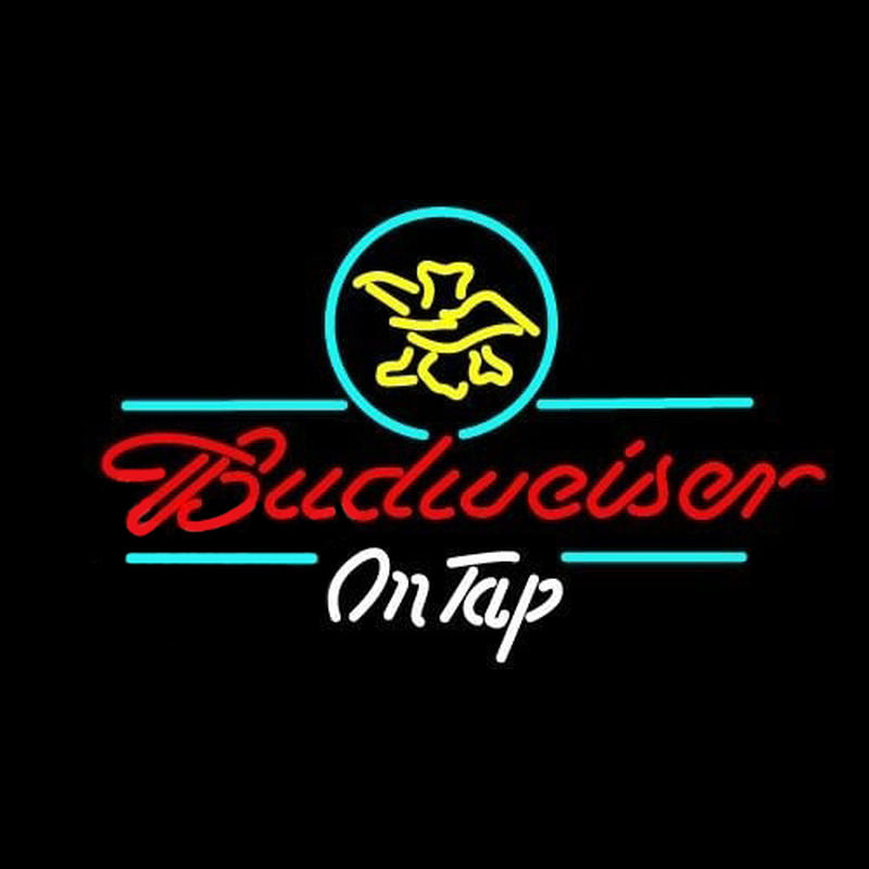Budweiser On Tap Beer Sign Neontábla