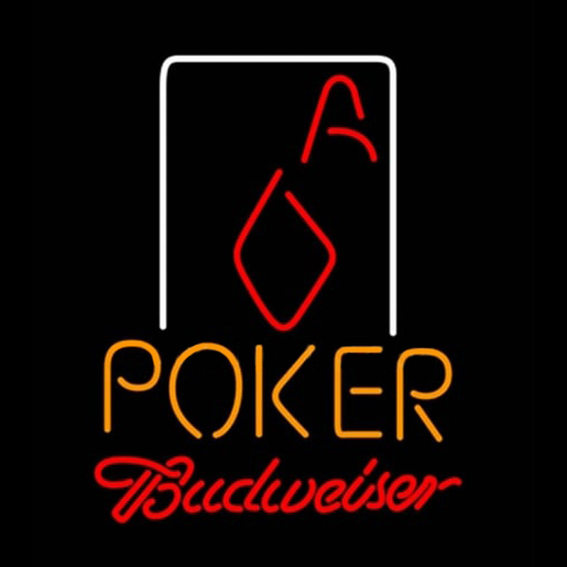 Budweiser Poker Squver Ace Neontábla
