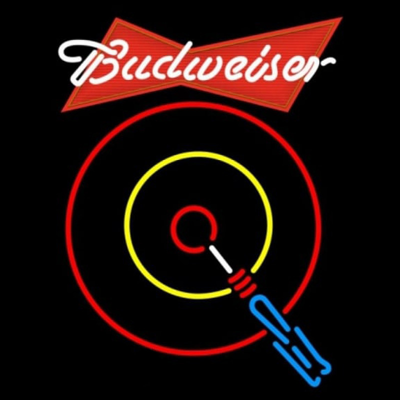 Budweiser Red Darts Beer Sign Neontábla