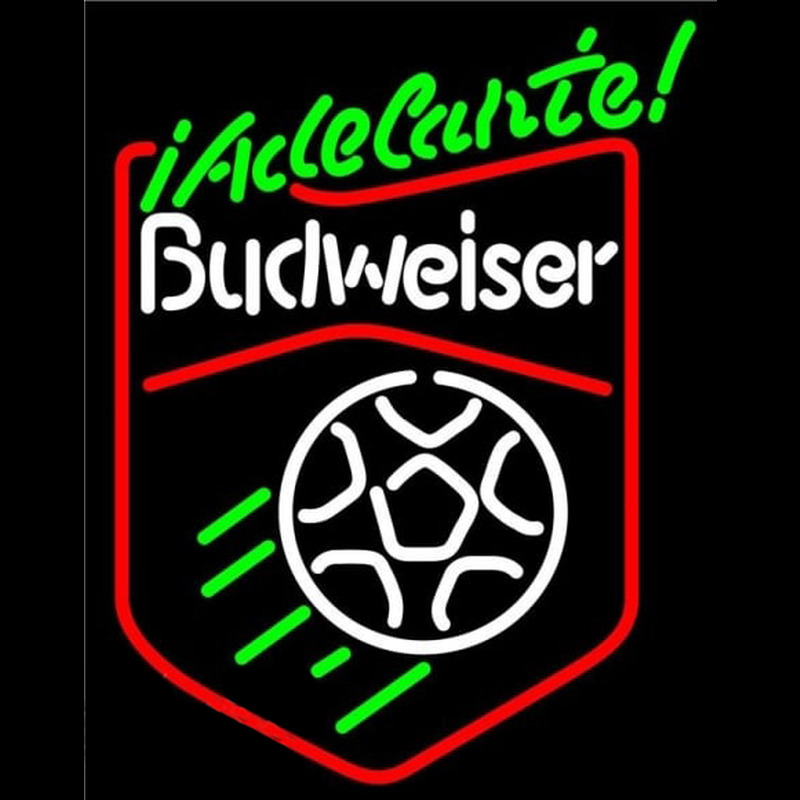 Budweiser Soccer Adelante Beer Sign Neontábla