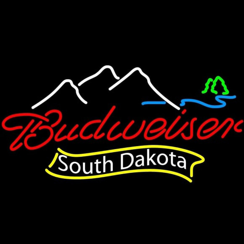 Budweiser South Dakota Beer Sign Neontábla