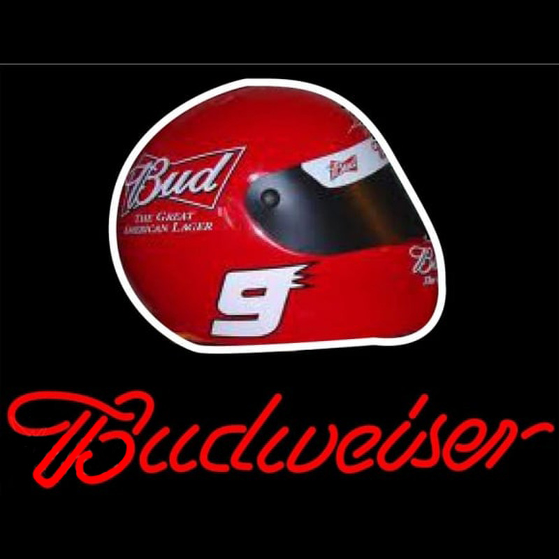 Budweiser Vintage Hascar Helmet4 Beer Sign Neontábla