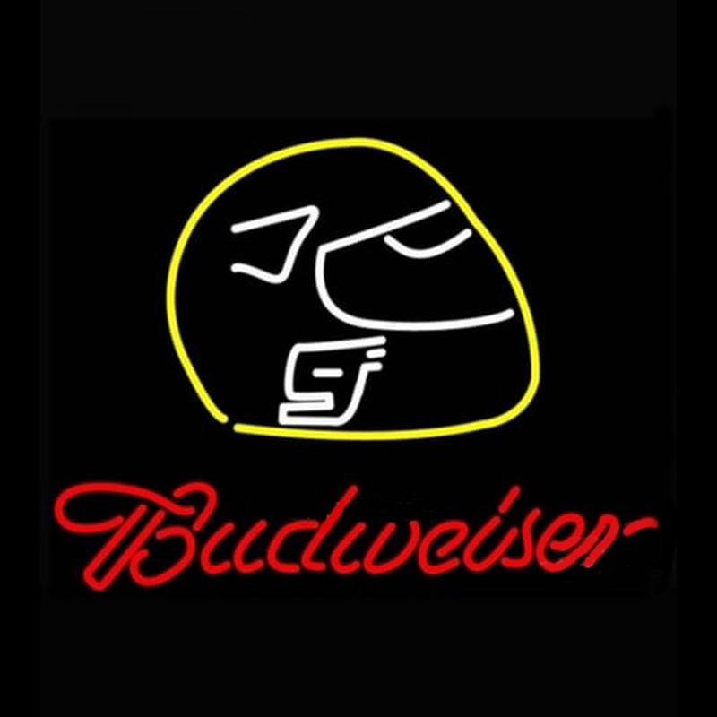 Budweiser Vintage Hascar Helmet6 Beer Light Neontábla