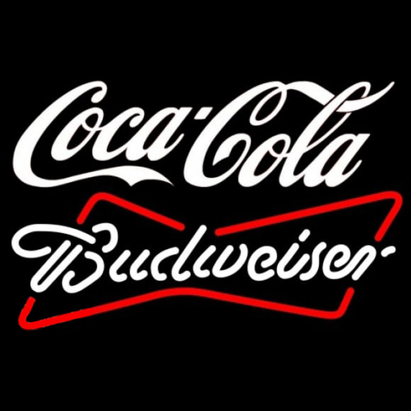 Budweiser White Coca Cola White Beer Sign Neontábla