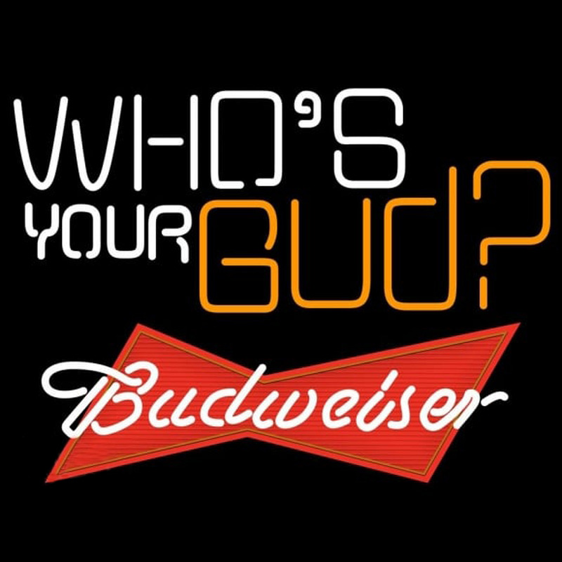 Budweiser Whos Your Bud Beer Sign Neontábla