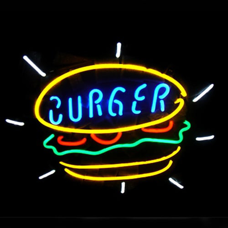 Burger Food Bolt Nyitva Neontábla