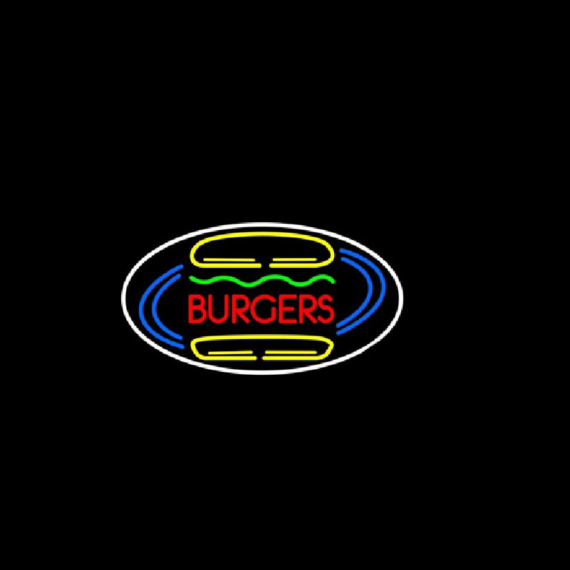 Burgers Oval Neontábla