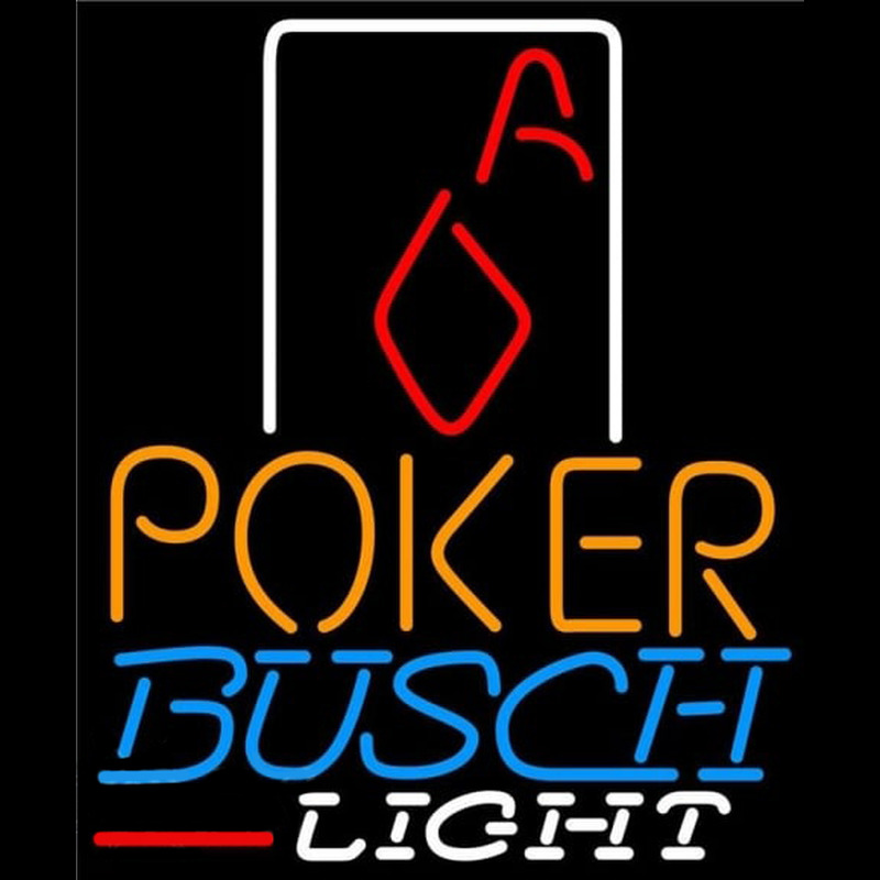 Busch Light Poker Squver Ace Beer Sign Neontábla