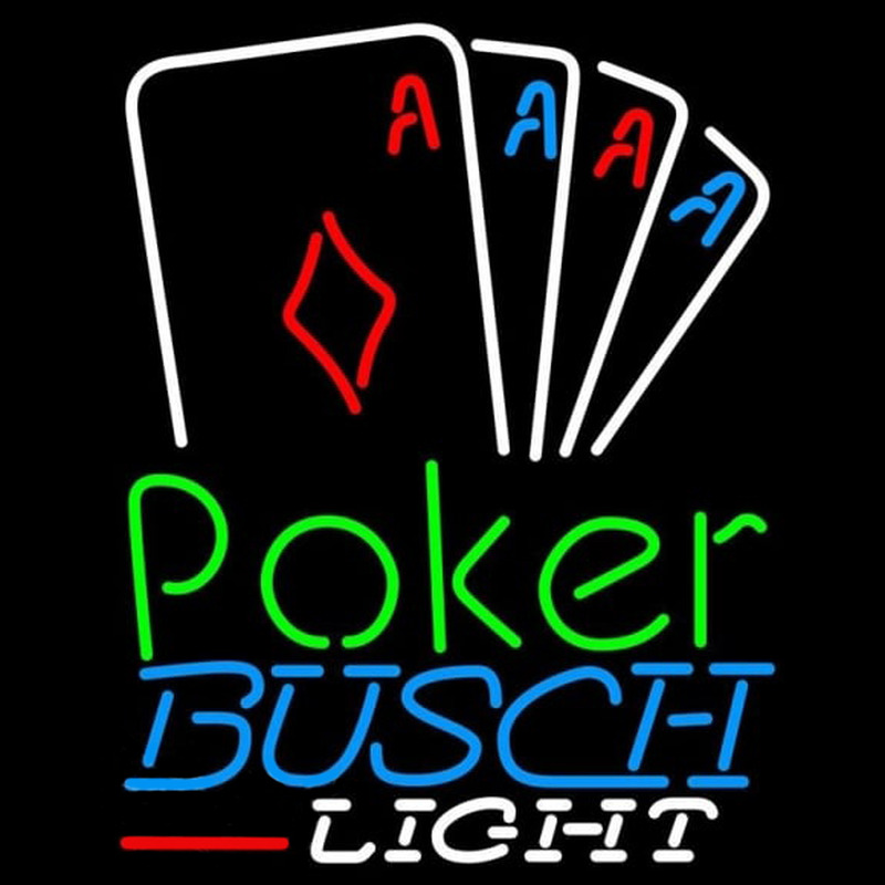 Busch Light Poker Tournament Beer Sign Neontábla