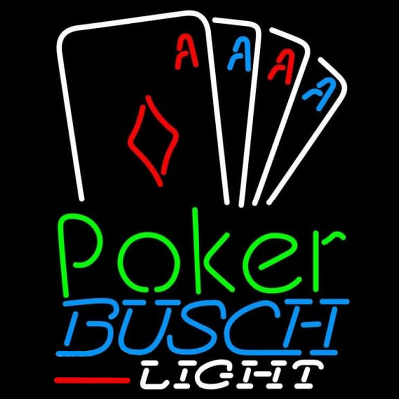 Busch Light Poker Tournament Beer Sign Neontábla