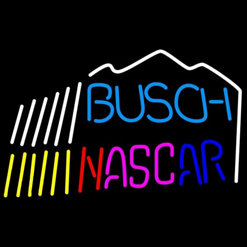 Busch Nascar mountain Beer Sign Neontábla