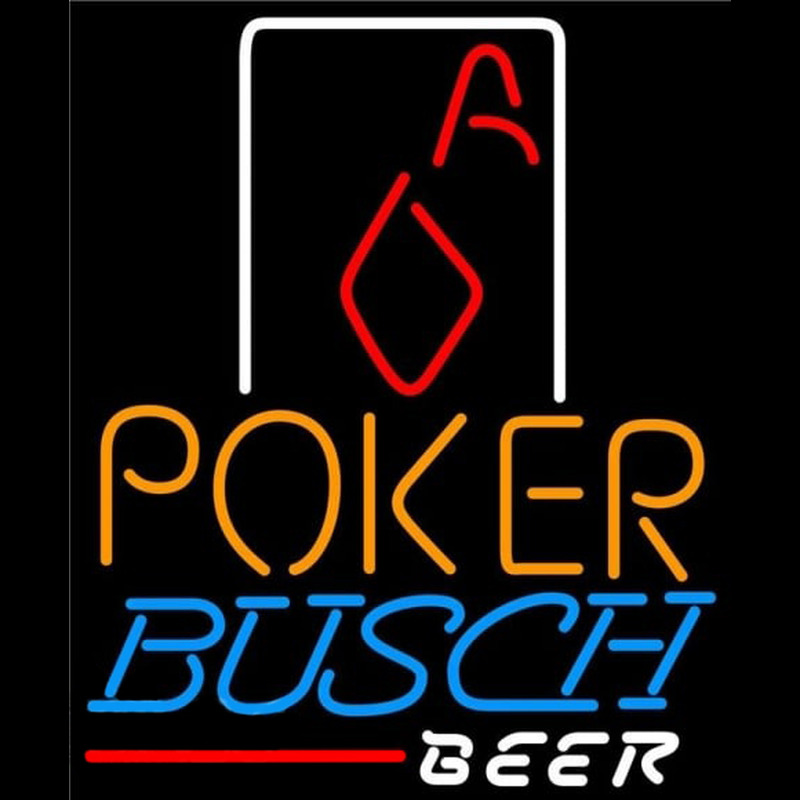 Busch Poker Squver Ace Beer Sign Neontábla