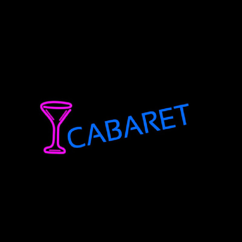 Cabaret With Wine Glass Neontábla