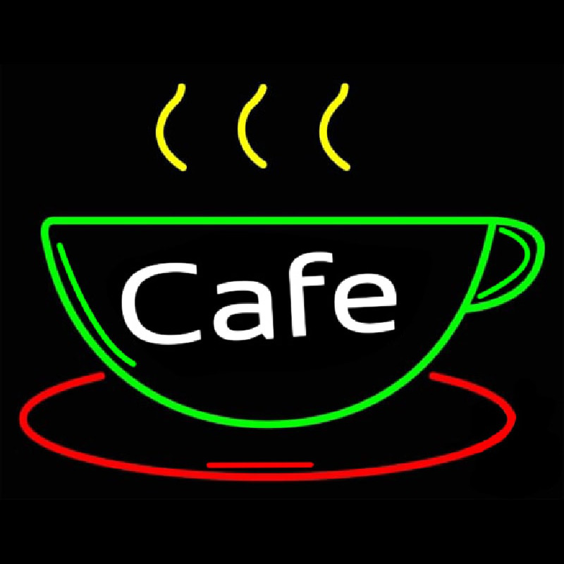 Cafe Cup Neontábla