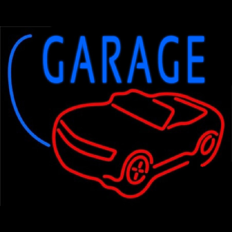 Car Logo Garage Block Neontábla