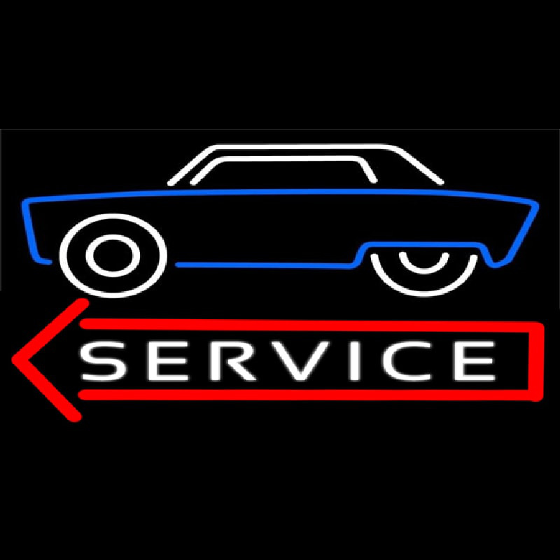 Car Logo Service Neontábla