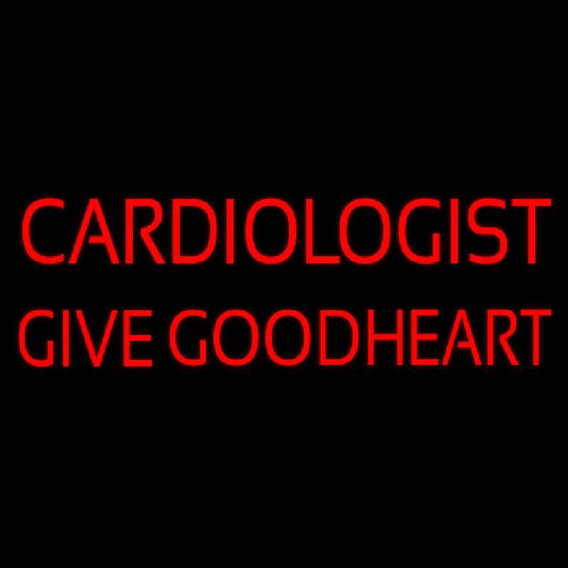 Cardiologist Give Good Heart Neontábla