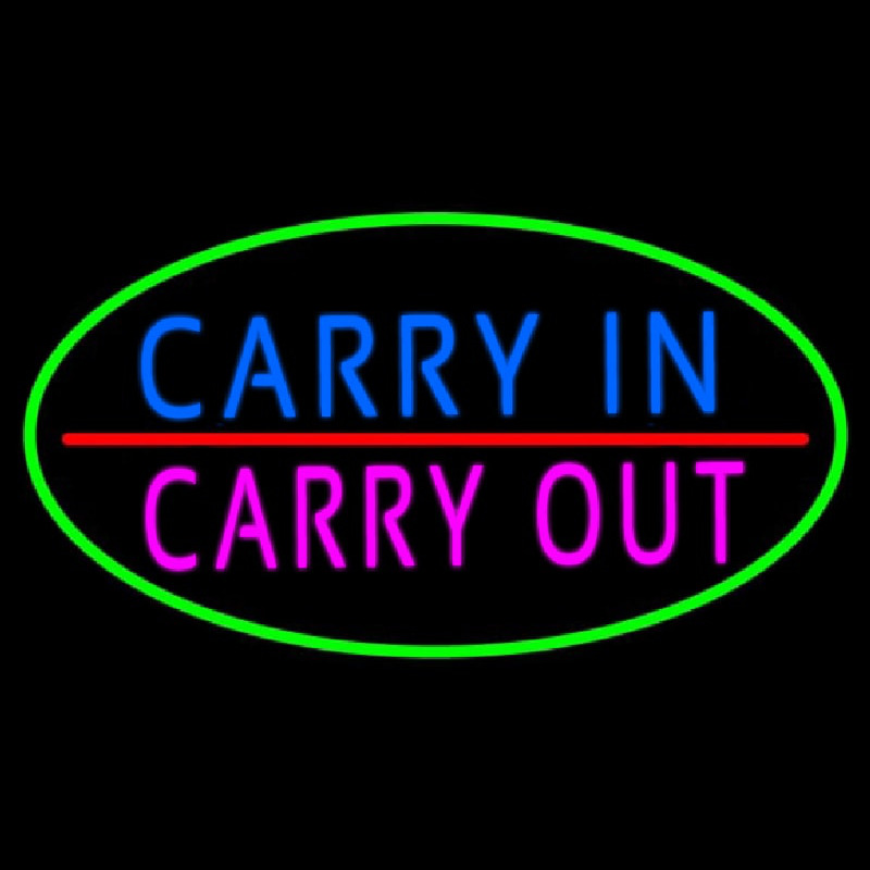 Carry In Carry Out Neontábla