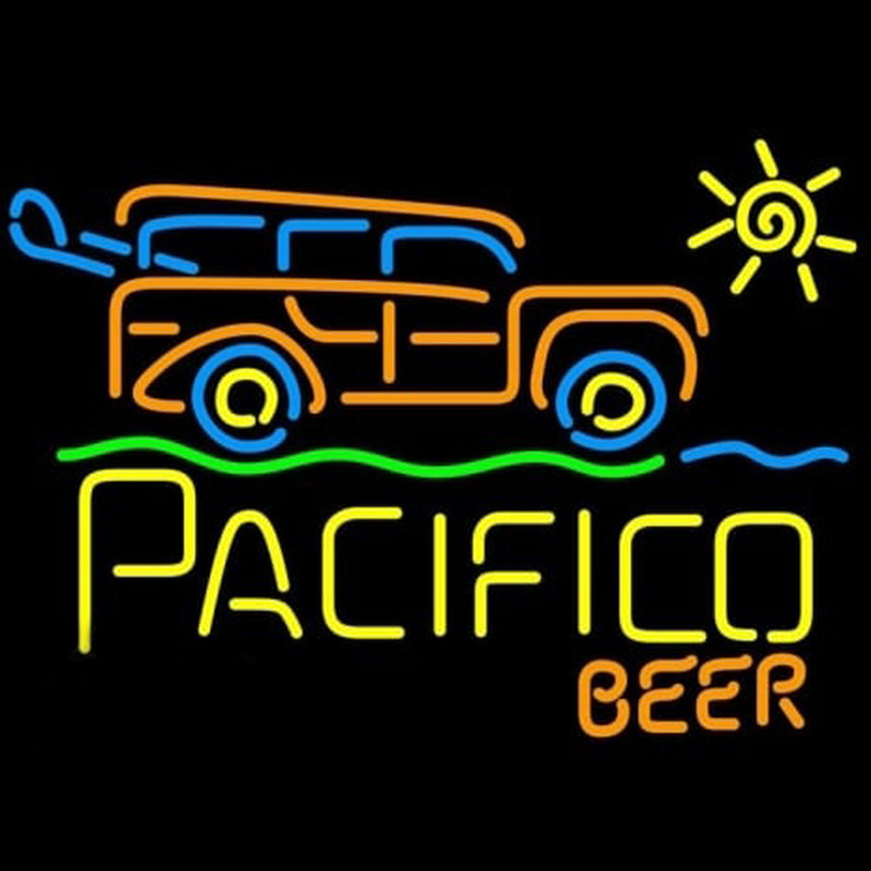 Cerveza Pacifico Sun Bus Neontábla