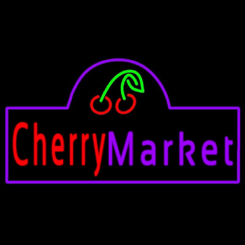 Cherry Market Neontábla