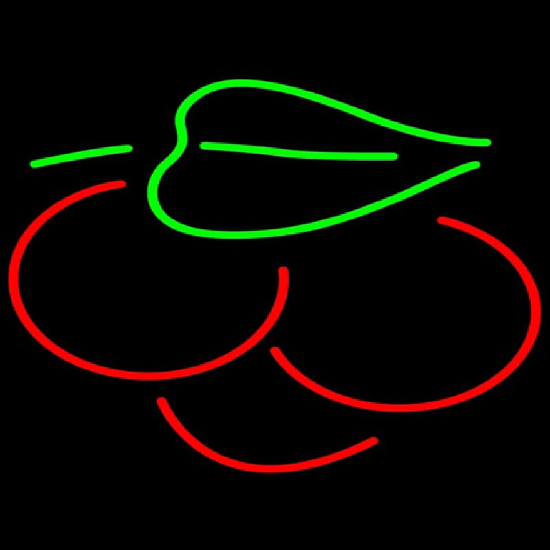 Cherry With Leaves Logo Neontábla