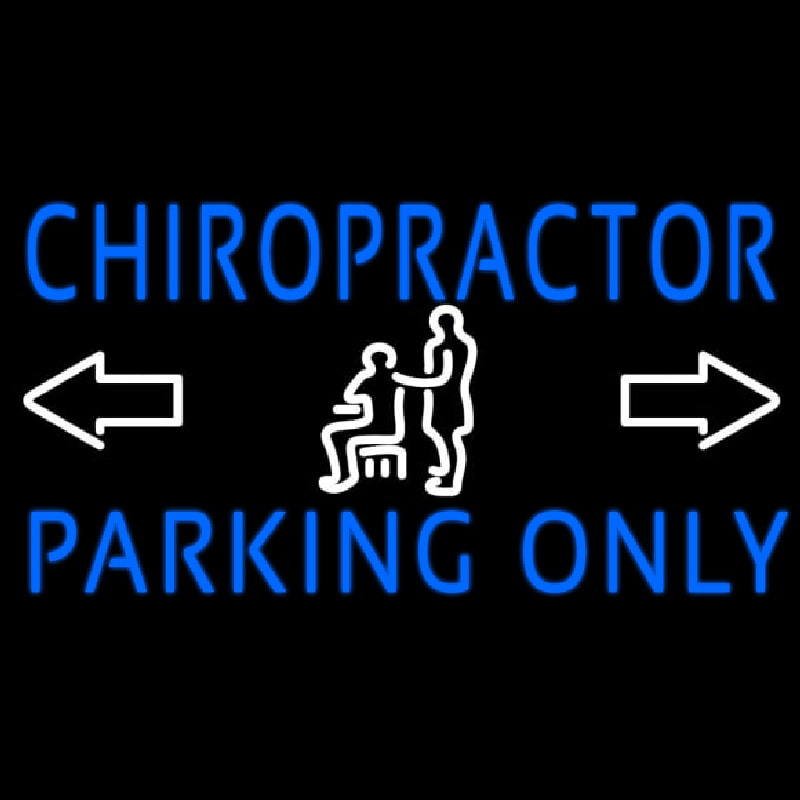 Chiropractor Parking Only Neontábla