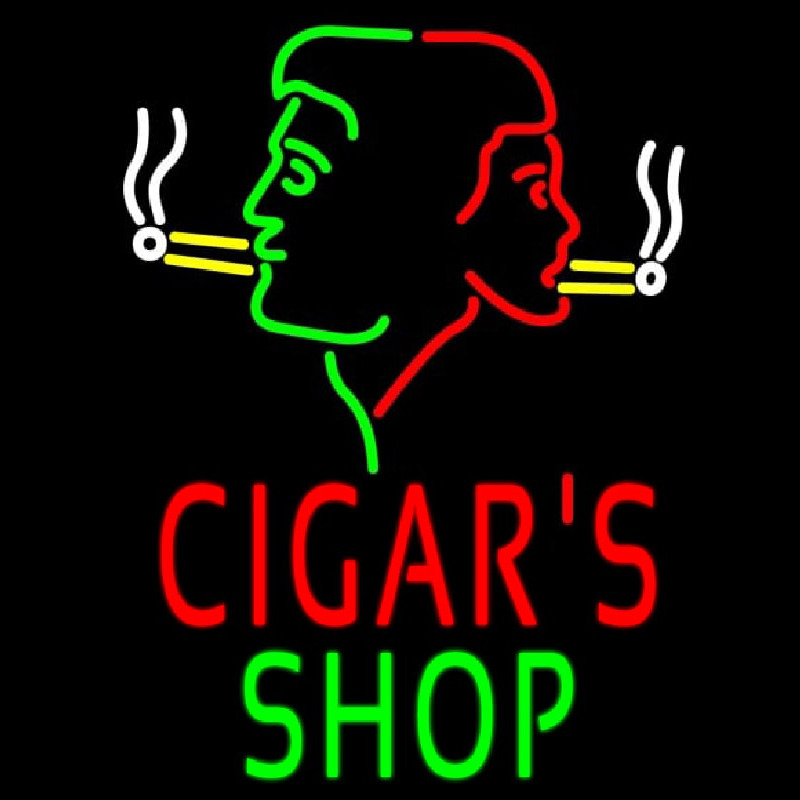Cigars Shop With Logo Neontábla