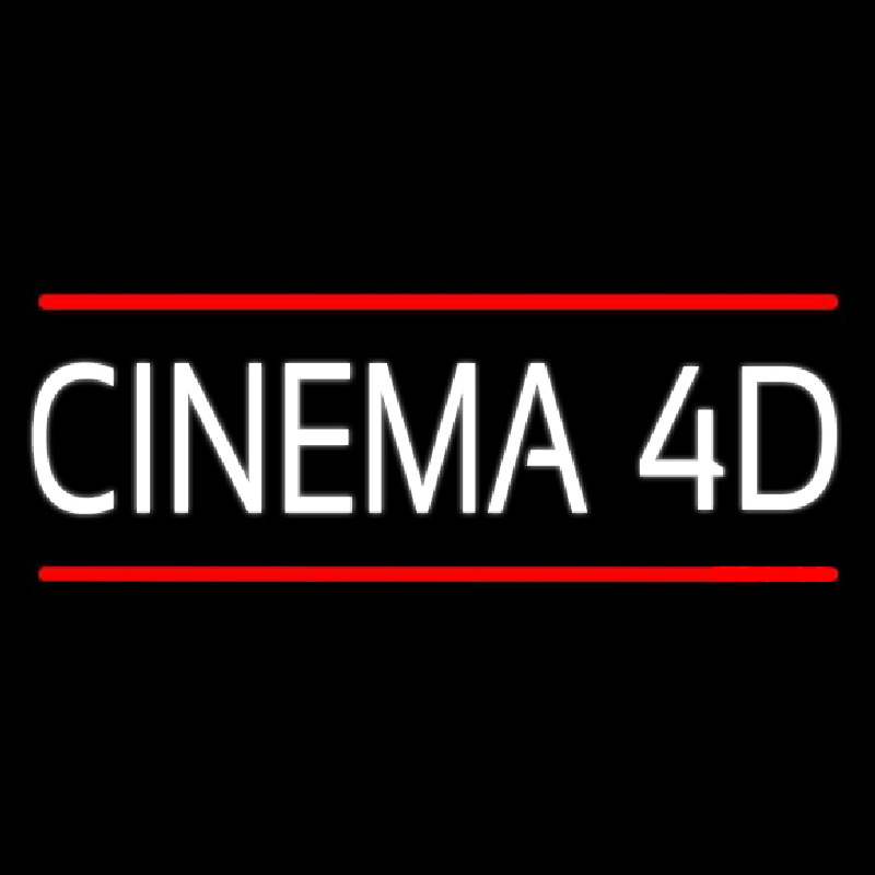 Cinema 4d With Red Line Neontábla