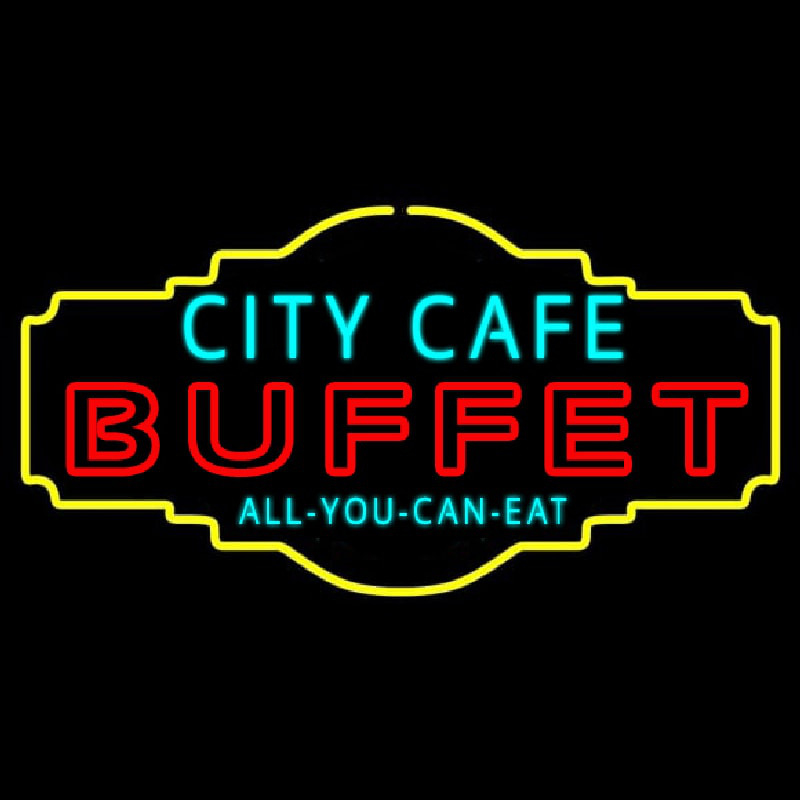 City Cafe All You Can Eat Buffet Neontábla