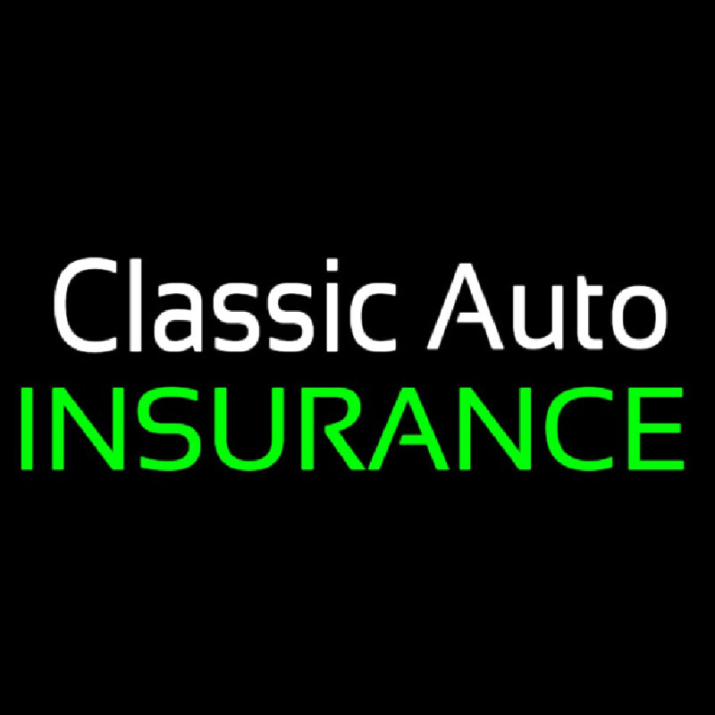 Classic Auto Insurance Neontábla
